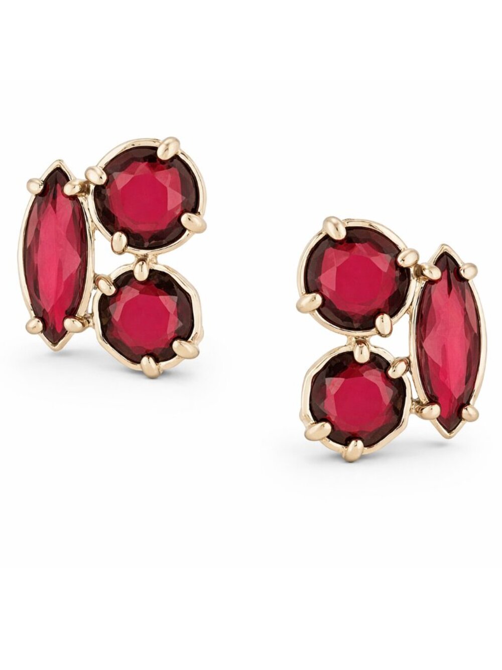 Kate Spade Burgundy Resin 12K gold plated earrings